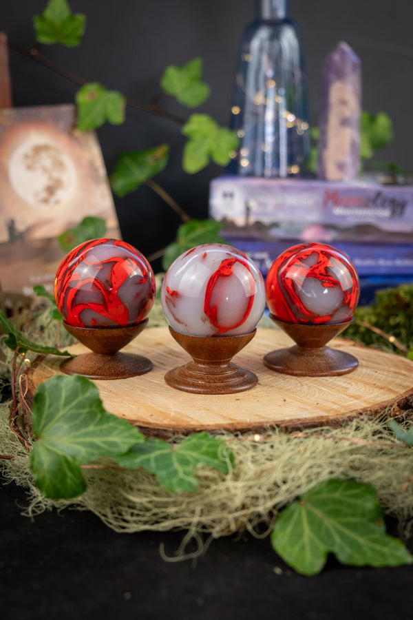 Chicken Blood Stone Sphere, Polished Gemstone, Vitality Crystal, Courage & Confidence Stone, Root Chakra Energy, Protection Crystal