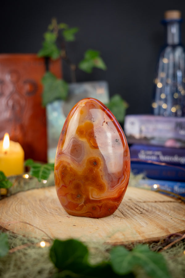 Carnelian Freeform, Fiery Crystal for Passion, Creativity, Confidence & Vitality, Energy Boosting Polished Gemstone