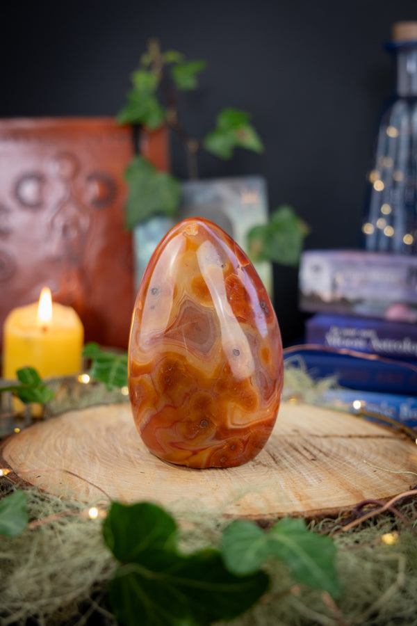 Carnelian Freeform, Fiery Crystal for Passion, Creativity, Confidence & Vitality, Energy Boosting Polished Gemstone