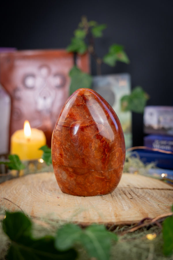 Carnelian Freeform, Fiery Crystal for Passion, Creativity, Confidence & Vitality, Energy Boosting Polished Gemstone.