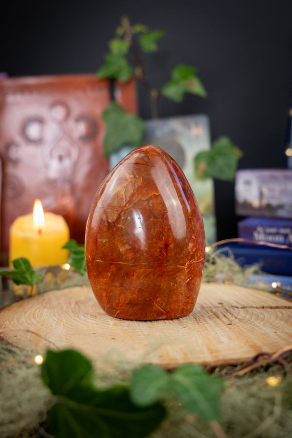 Carnelian Freeform, Fiery Crystal for Passion, Creativity, Confidence & Vitality, Energy Boosting Polished Gemstone.