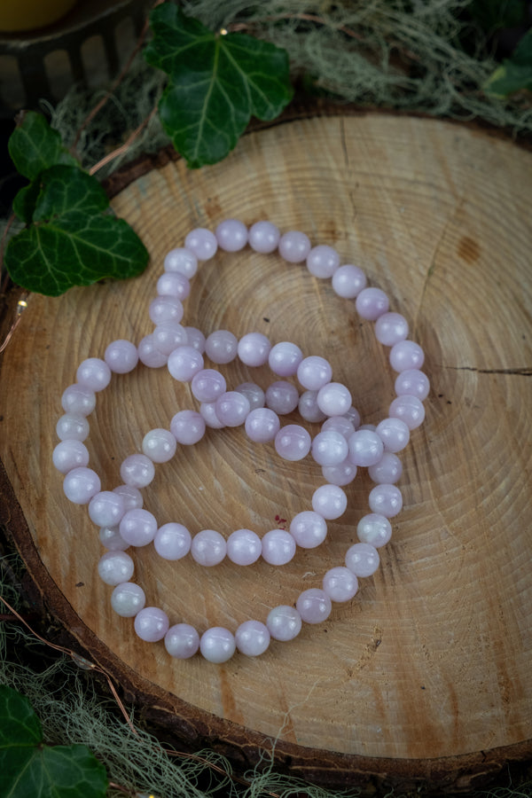 Kunzite crystal bracelet, Crystal for joy, love and to overcome heartbreak