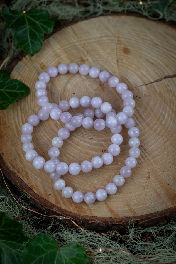 Kunzite crystal bracelet, Crystal for joy, love and to overcome heartbreak