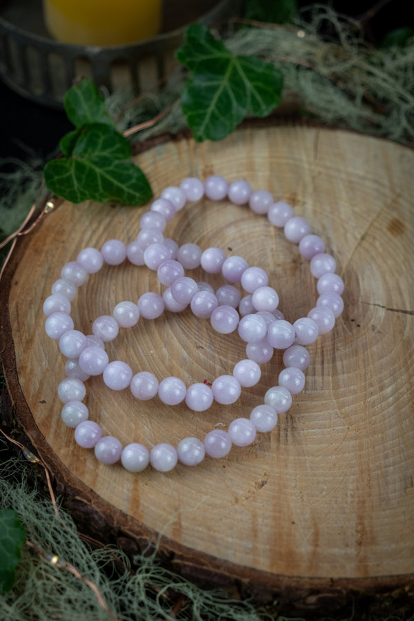 Kunzite crystal bracelet, Crystal for joy, love and to overcome heartbreak