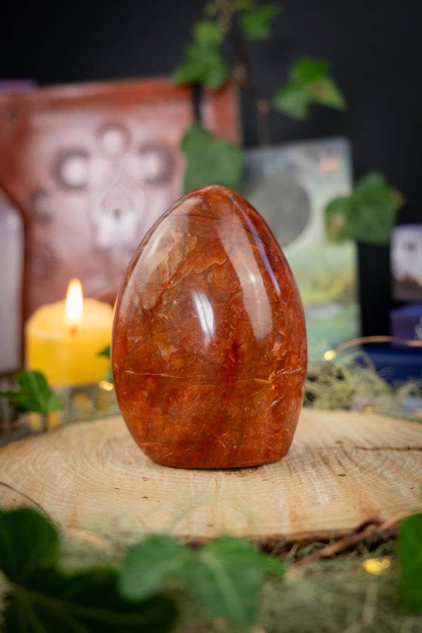 Carnelian Freeform, Fiery Crystal for Passion, Creativity, Confidence & Vitality, Energy Boosting Polished Gemstone.