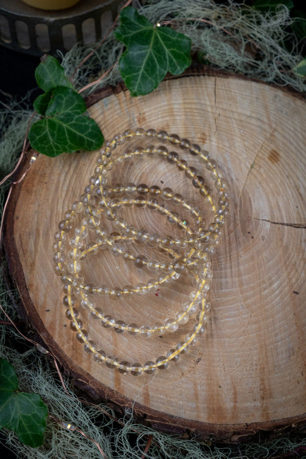 Citrine (Natural) crystal bracelet, Manifesting crystal, Attract abundance, prosperity, wealth and health