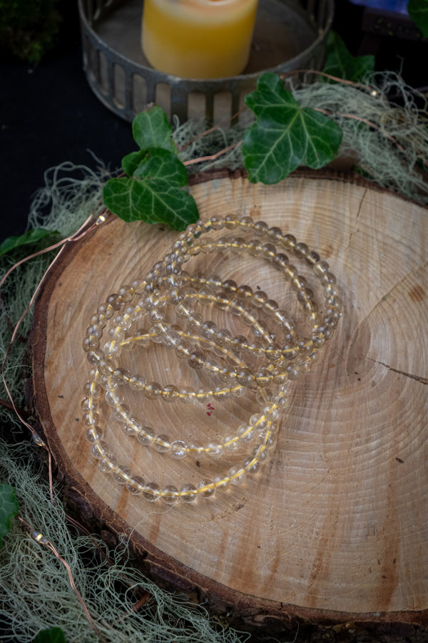 Citrine (Natural) crystal bracelet, Manifesting crystal, Attract abundance, prosperity, wealth and health