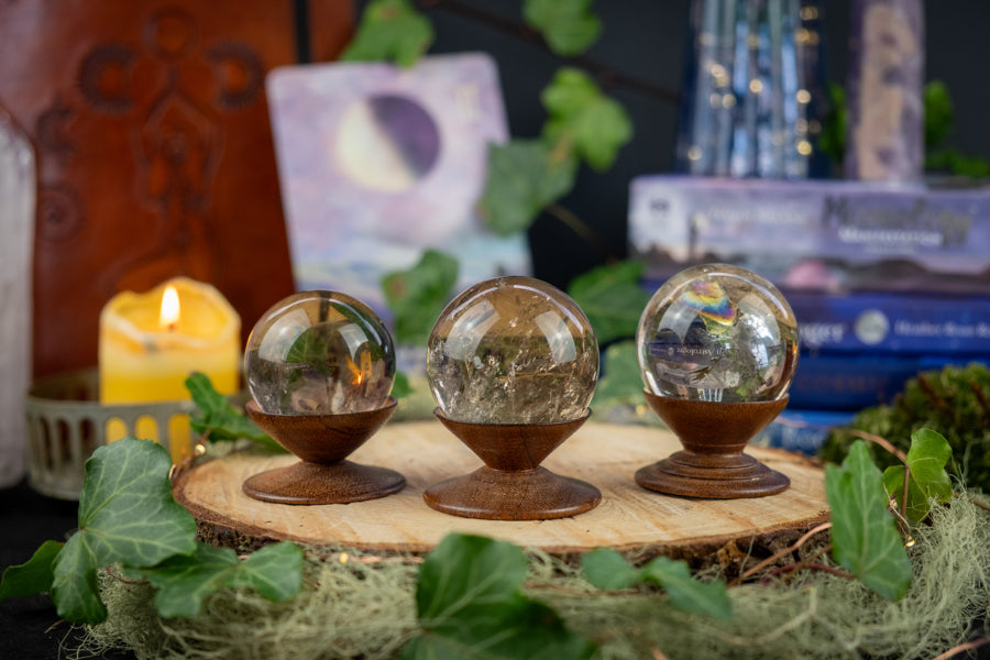 Natural Citrine Sphere, Incredible clarity and rainbows, Manifestation crystal, Attract abundance, Crystal for wealth and health.