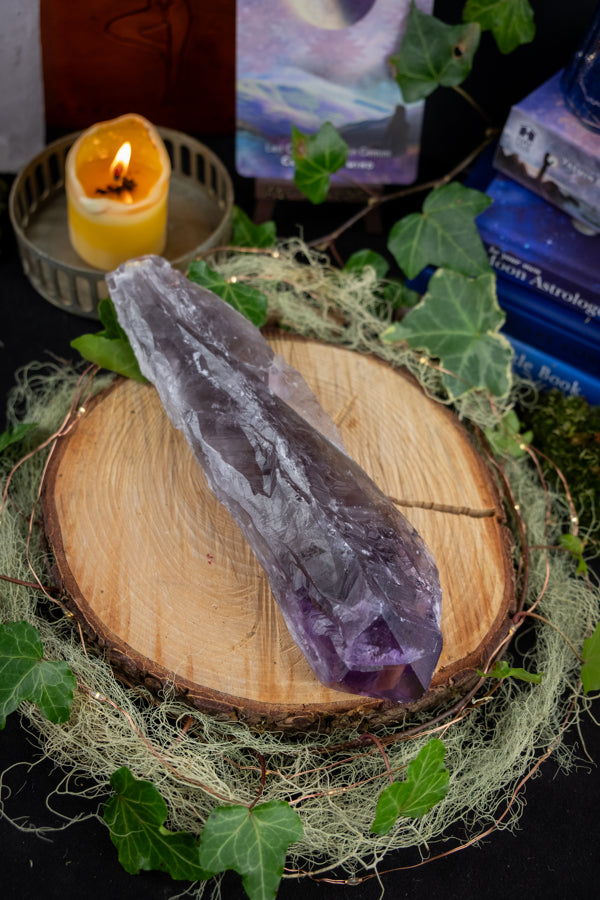 Royal Amethyst Sceptre, Amethyst Gemstone Wand, Crown Chakra Crystal, Spiritual Protection Stone, Reiki Healing Tool, Crystal Energy Wand