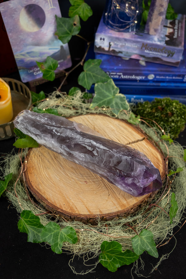 Royal Amethyst Sceptre, Amethyst Gemstone Wand, Crown Chakra Crystal, Spiritual Protection Stone, Reiki Healing Tool, Crystal Energy Wand