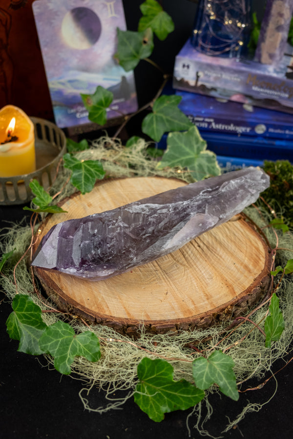 Royal Amethyst Sceptre, Amethyst Gemstone Wand, Crown Chakra Crystal, Spiritual Protection Stone, Reiki Healing Tool, Crystal Energy Wand