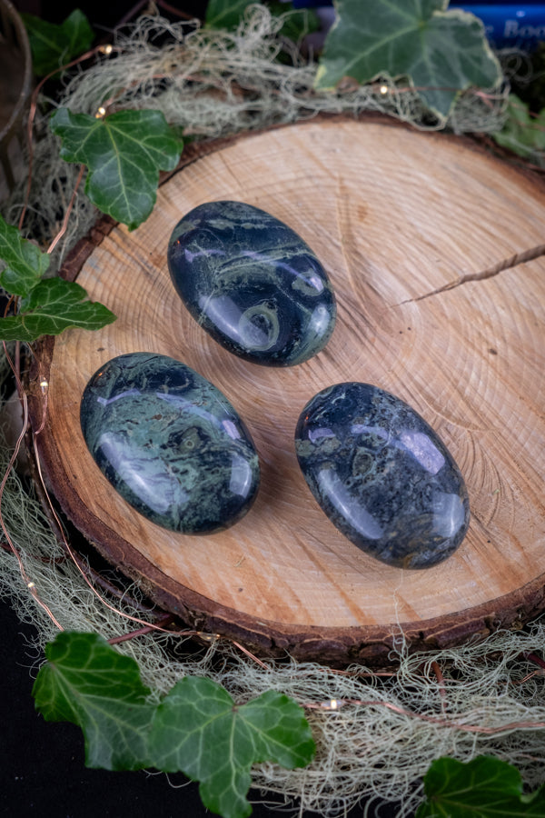 Kambaba Jasper Palm Stone, Crystal Healing Gemstone, Emotional Grounding, Ancient Earth Energy, Soothing Heart & Root Chakra Stone