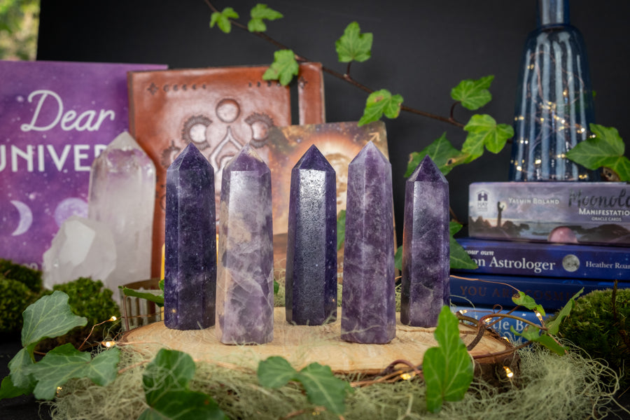 Lepidolite Point, Soothing Crystal, Calming Stone, Emotional Healing Gem, Stress Relief, Anxiety Support, Crown Chakra, Spiritual Balance