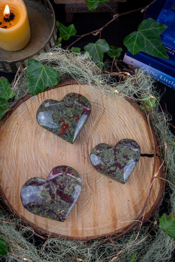 Dragon Stone Heart, Dragon Blood Jasper Crystal, Polished Heart Shaped Gemstone, Protection Stone, Courage Crystal, Root and Heart Chakra Gem