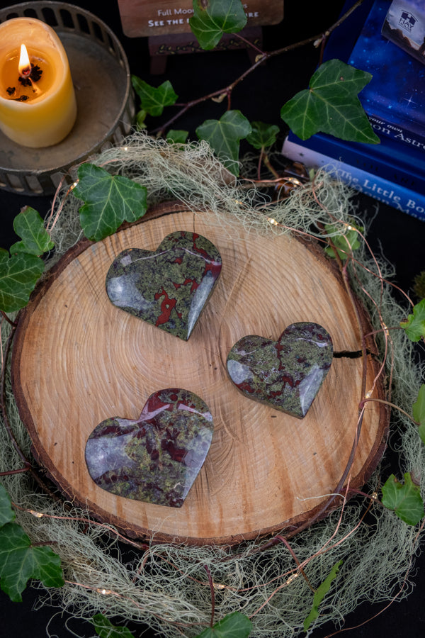Dragon Stone Heart, Dragon Blood Jasper Crystal, Polished Heart Shaped Gemstone, Protection Stone, Courage Crystal, Root and Heart Chakra Gem