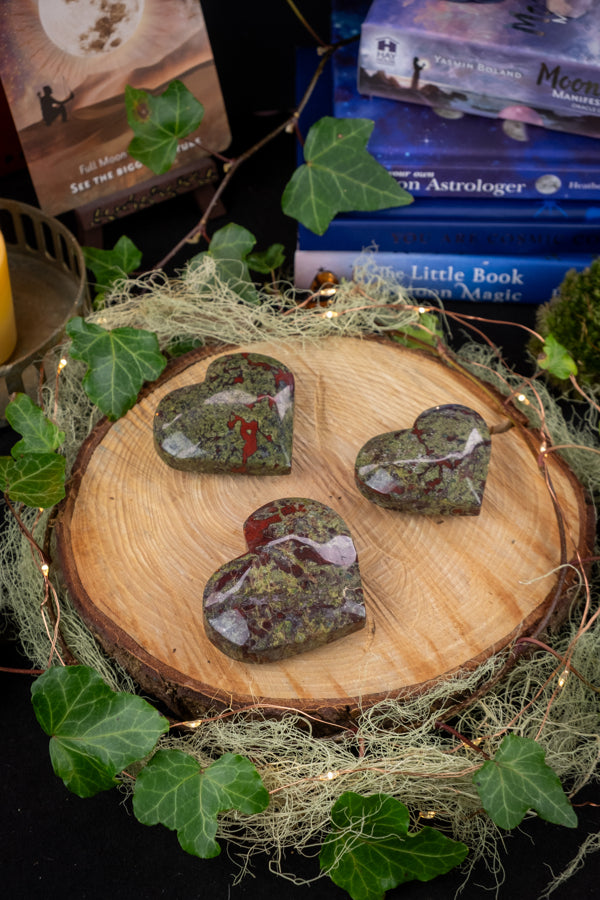 Dragon Stone Heart, Dragon Blood Jasper Crystal, Polished Heart Shaped Gemstone, Protection Stone, Courage Crystal, Root and Heart Chakra Gem