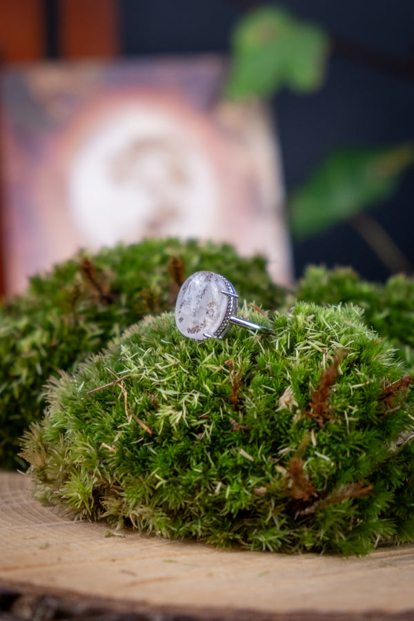 Dendritic Opal Sterling Silver Adjustable Ring