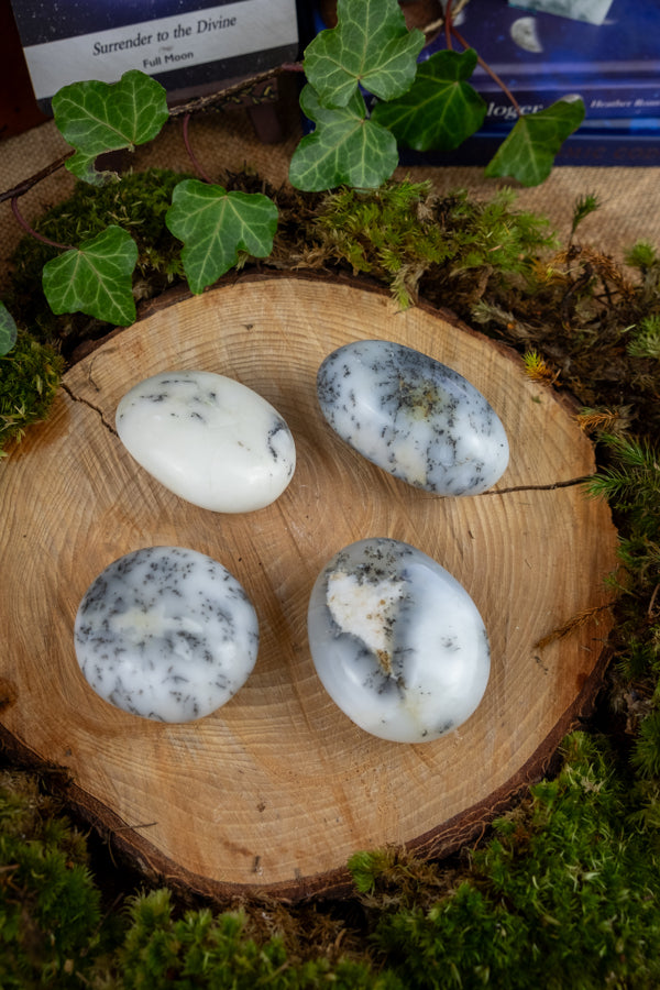Merlinite Crystal Palms, Magical Merlinite, Dendritic Opal, Clairvoyance crystals, Crystal of magic.