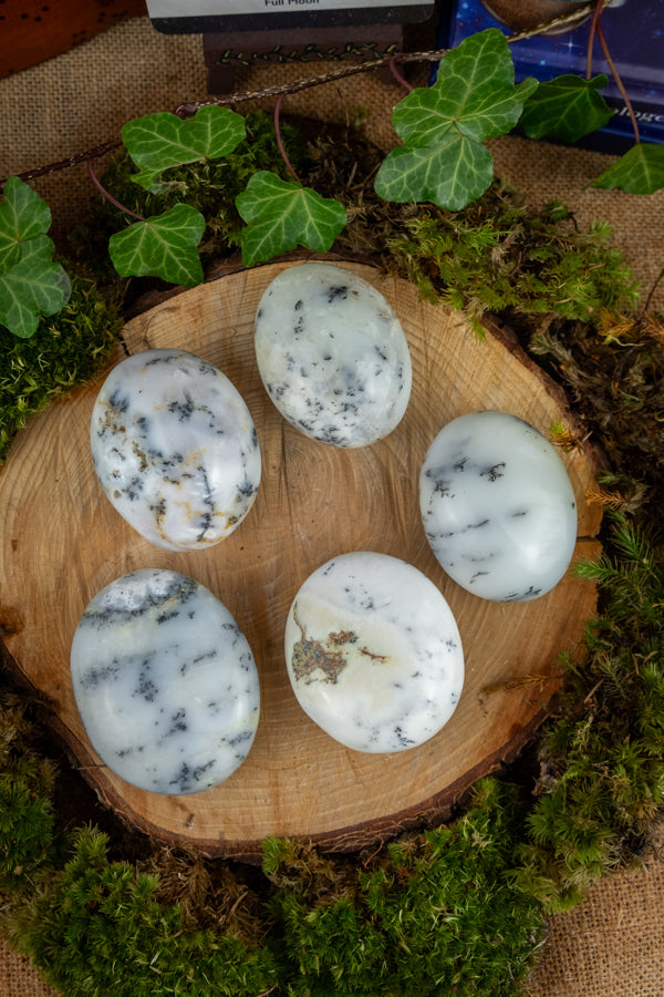 Merlinite Crystal Palms, Magical Merlinite, Dendritic Opal, Clairvoyance crystals, Crystal of magic.