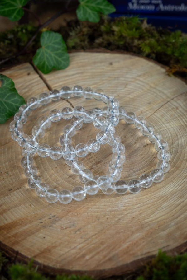 Clear Quartz crystal bracelet, Master healer crystal, Crystal for intention setting, Amplifies other crystals & your vibration.