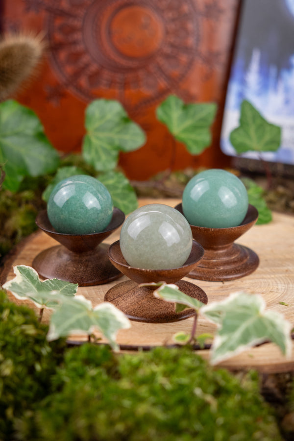 Green Aventurine Sphere, Healing Crystal Ball, Heart Chakra Stone, Calming Gem for Luck, Growth, Prosperity, Emotional Balance