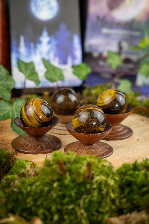 Tiger's Eye Sphere, Brown Tiger Eye Crystal, Protective Stone for Confidence, Courage & Grounding, Root Chakra Healing Gemstone