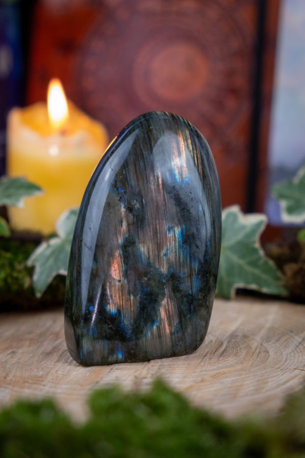 Sunset Labradorite Freeform, Flashy Labradorite Gemstone, Polished Crystal, Transformation Stone, Spiritual Protection, Chakra Healing