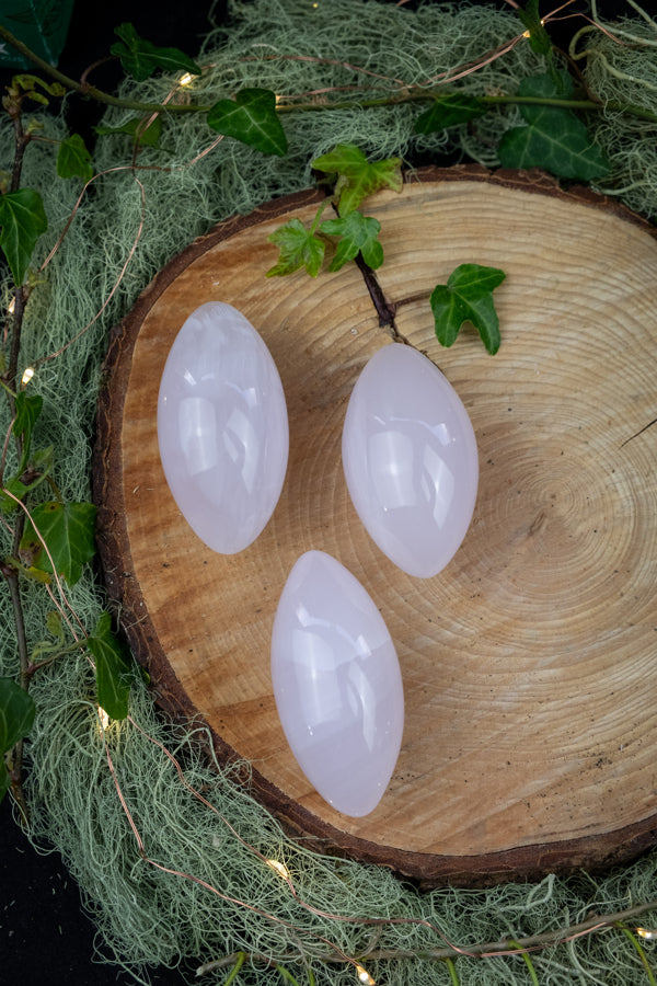 Pink Calcite Spheroid, Mangano Calcite Palm Stone, Soothing Crystal for Meditation, Tactile Gemstone, Emotional Healing Stone