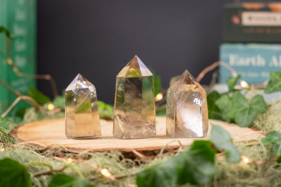 Smokey Quartz Point from Brazil, High Clarity Crystal, Grounding Stone for Protection, Stress Relief and Earth Connection