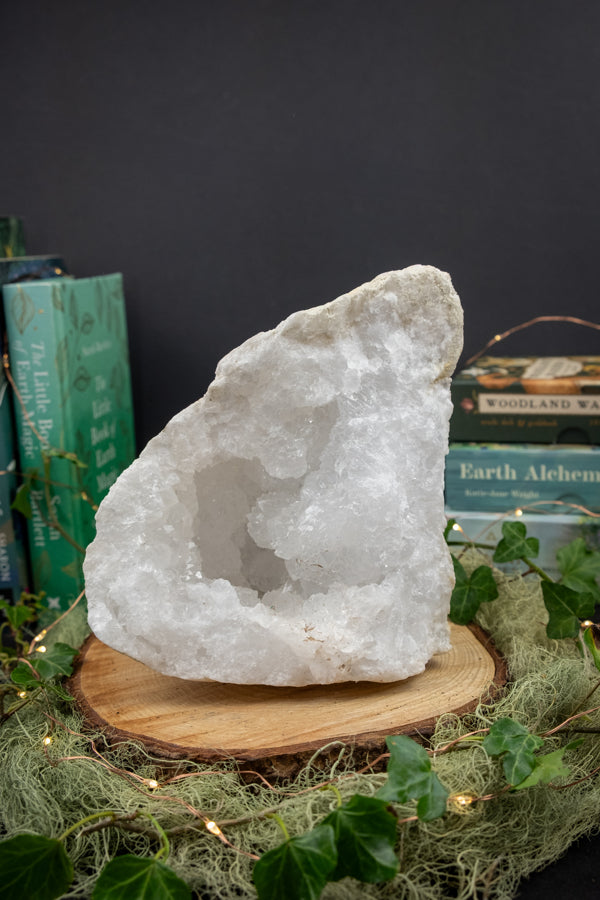 Quartz Crystal Cave, Sparkling Clear Quartz Gemstone, Freestanding Stone, High Energy Purity Healing Crystal, Intuitively Chosen