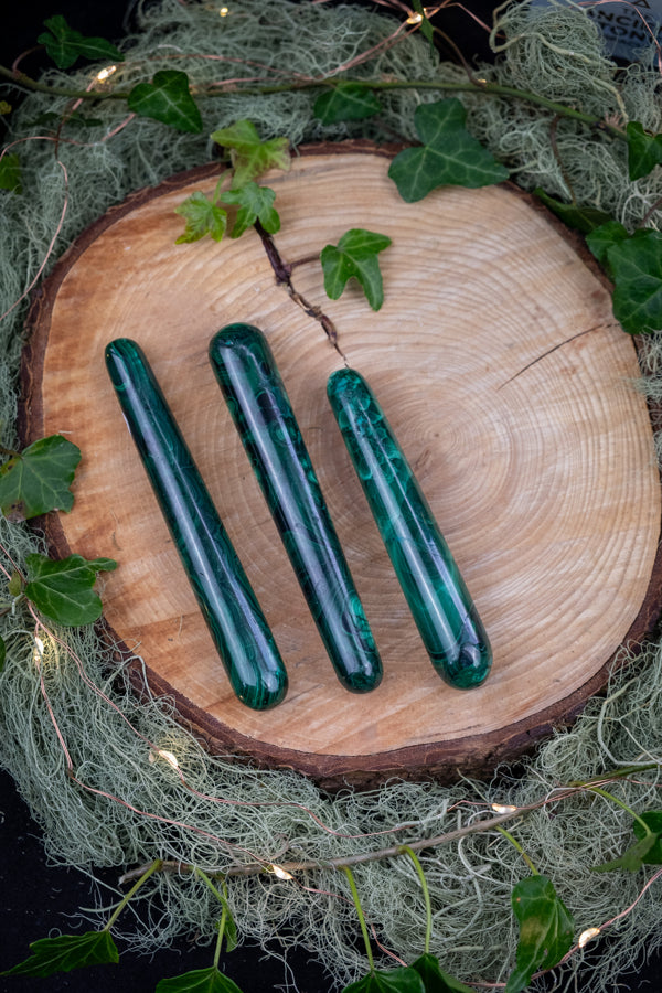 Powerful Malachite Wand for Energy Healing, Crystal Massage, Meditation Rituals, Heart Chakra, Protection, Transformation Stone