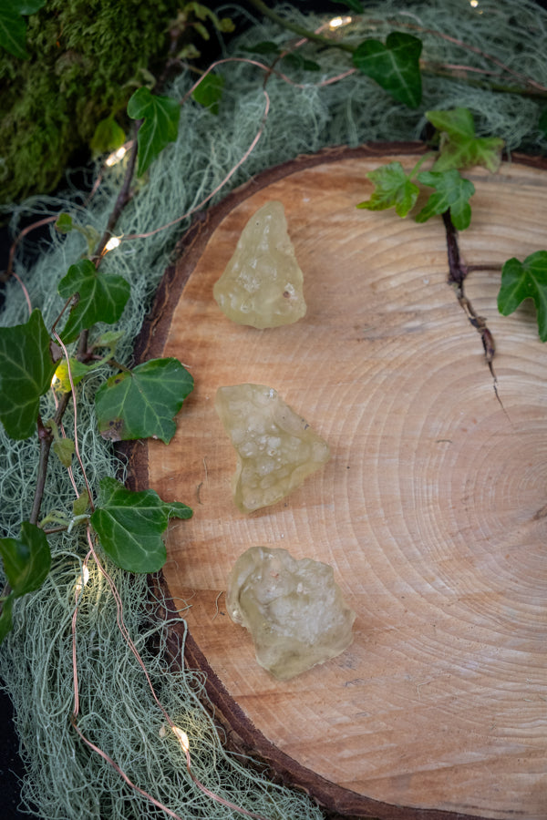 Libyan Desert Glass Tektite, Golden Impact Stone, Powerful Manifestation & Protection Crystal