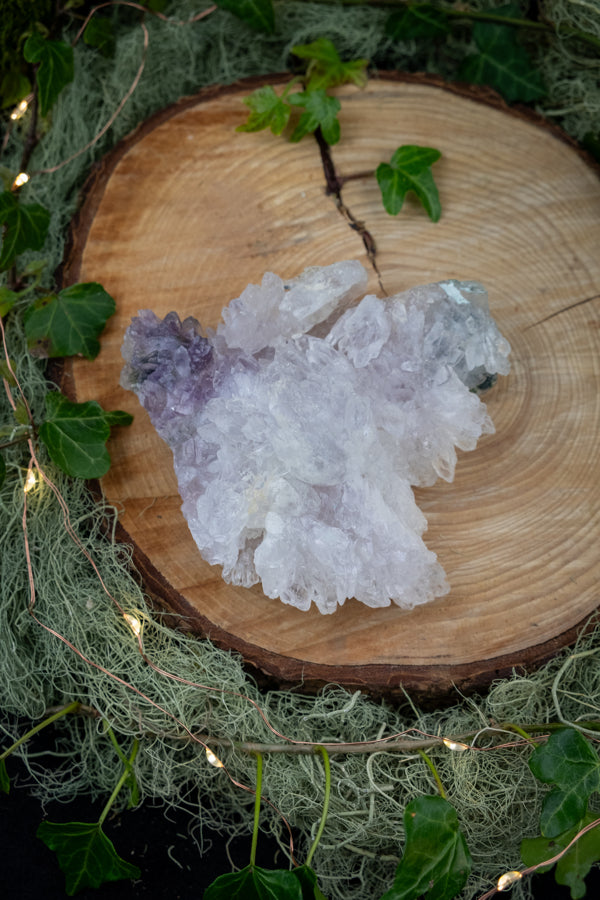 Flower Amethyst Cluster, Raw Amethyst Stone, Crystal for Calm, Intuition, Crown Chakra, Spiritual Growth, Gem for Peace and Meditation