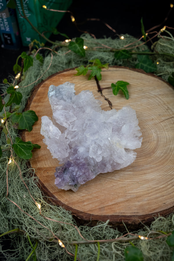 Flower Amethyst Cluster, Raw Amethyst Stone, Crystal for Calm, Intuition, Crown Chakra, Spiritual Growth, Gem for Peace and Meditation