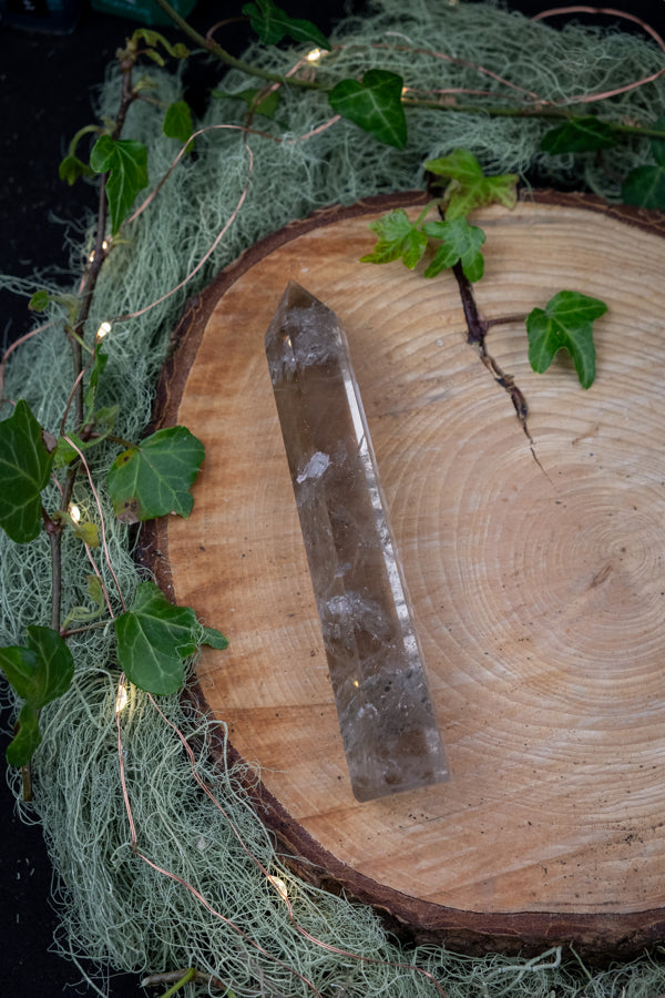 Smoky Quartz Point with Cave, Gemstone for Grounding, Natural Clarity Crystal, Root Chakra Stone, Smokey Quartz Healing Crystal
