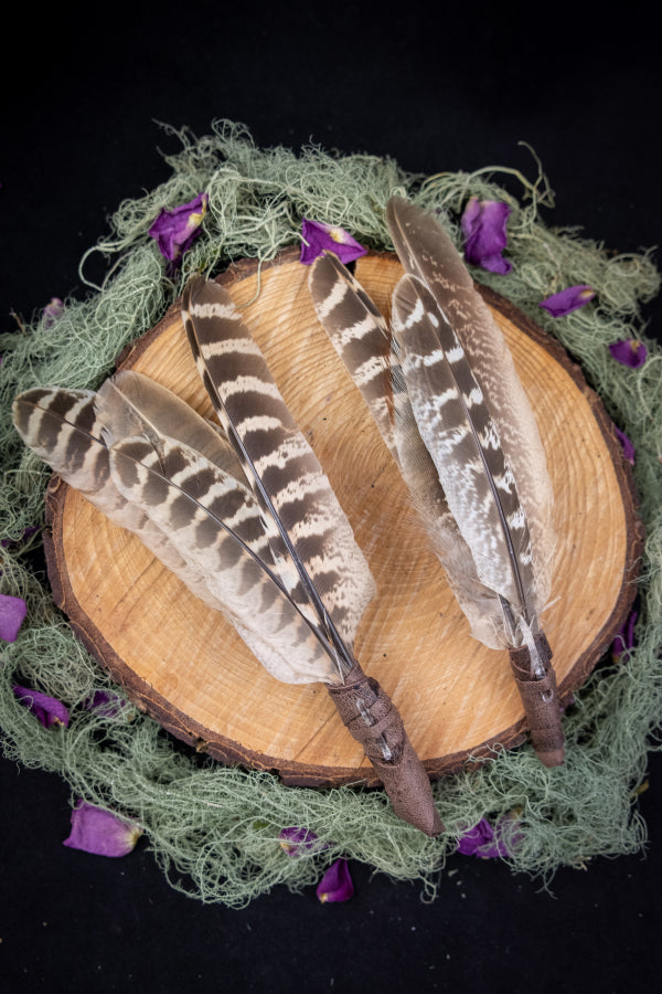Energy Cleansing Fan with Crystal Quartz, Feathers from Dartmoor, Smudge Fan for Smoke Cleansing Rituals and Energy Shifting