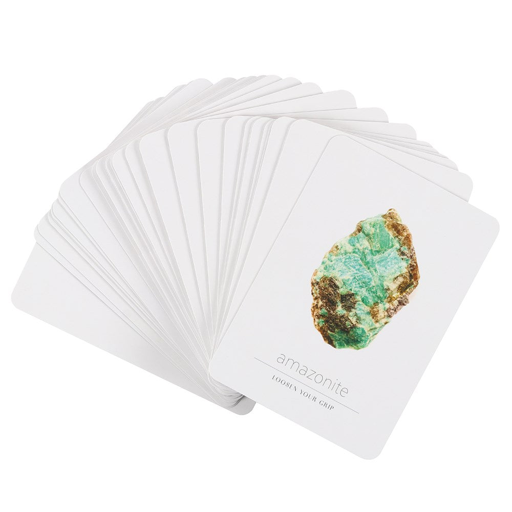 Daily Crystal Inspiration Oracle Card Deck, a 52-Card Oracle Deck for Finding Health, Wealth, and Balance.