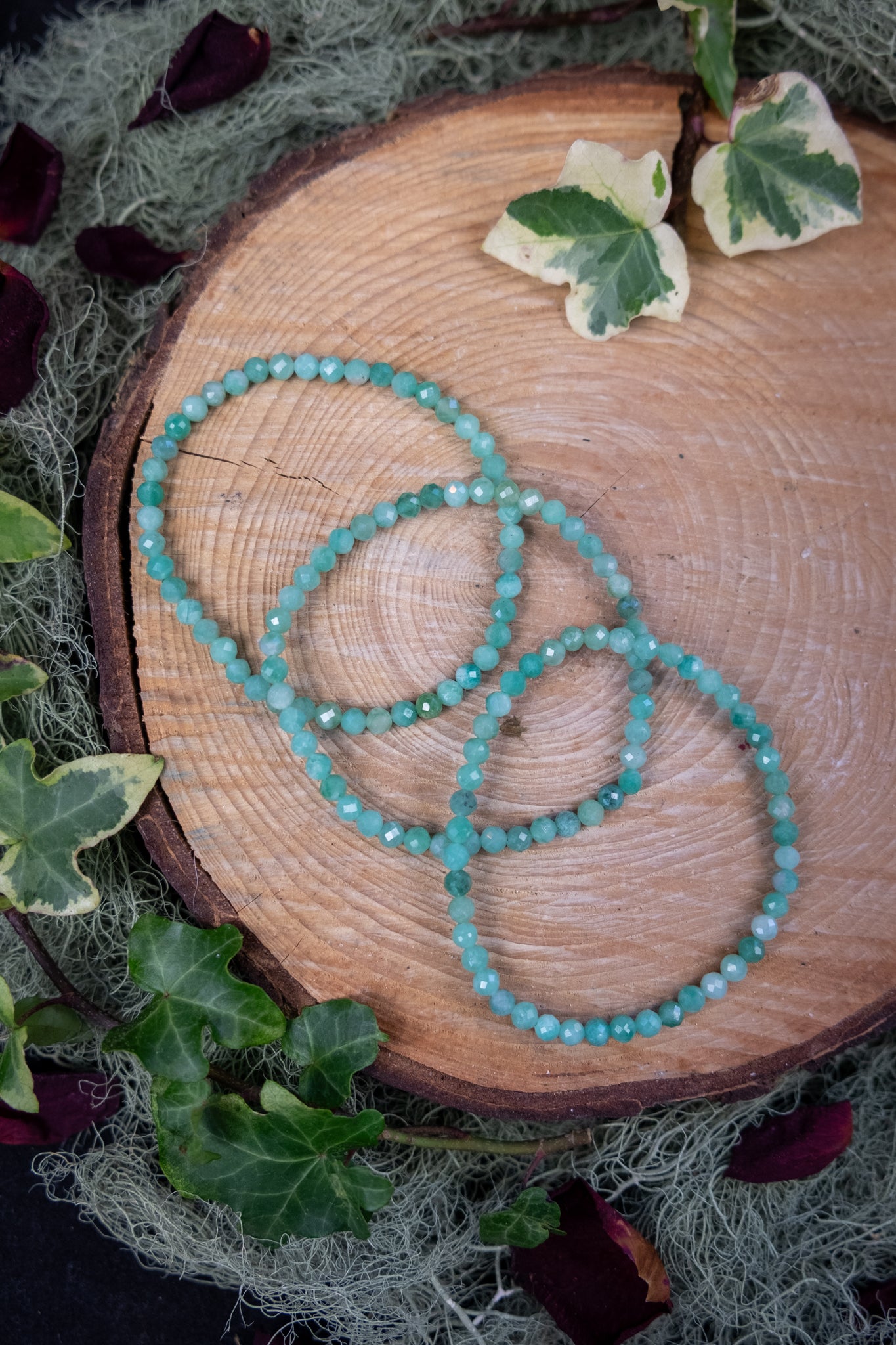 Emerald Bracelet, Faceted 4mm Beads, Crystal Stone for Heart Healing and Abundance, Ethically Sourced from Brazil