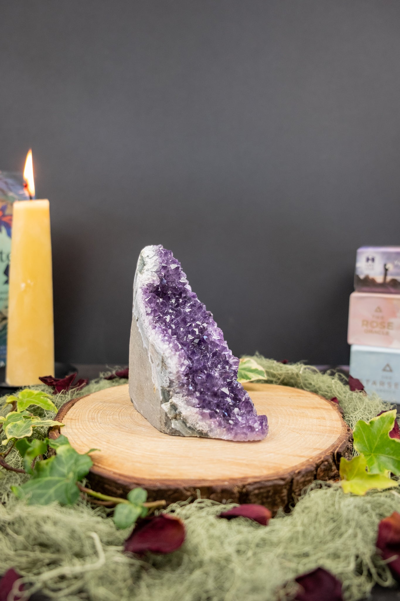 Uruguay Amethyst Cluster, Deep Purple Crystal Stone for Calm and Spiritual Protection, Ethically Sourced from Uruguay