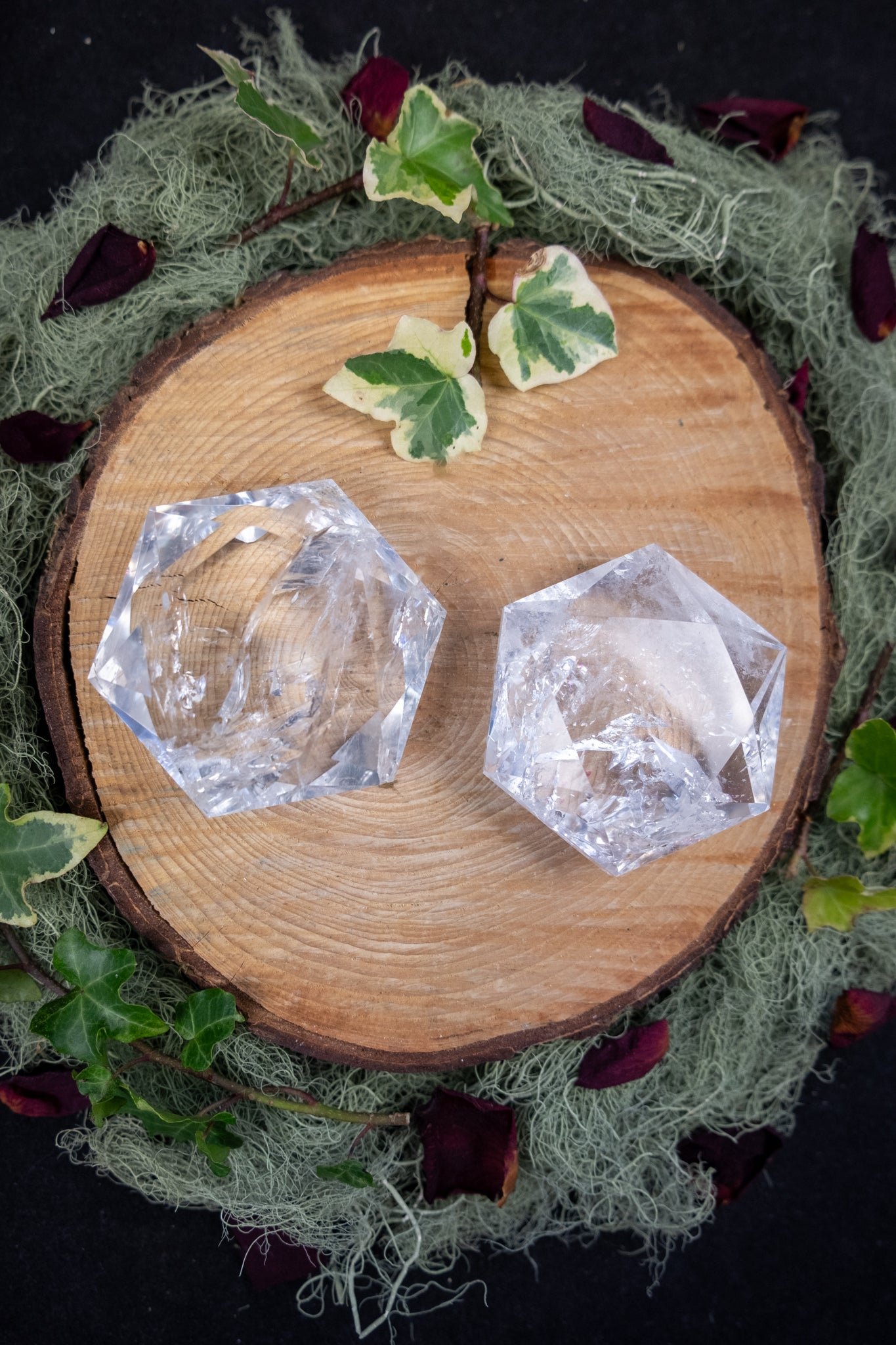 High Grade Lemurian Quartz Seal of Solomon Carving, Brazilian Clear Quartz Crystal, Sacred Geometry Stone for Clarity Protection and Alignment