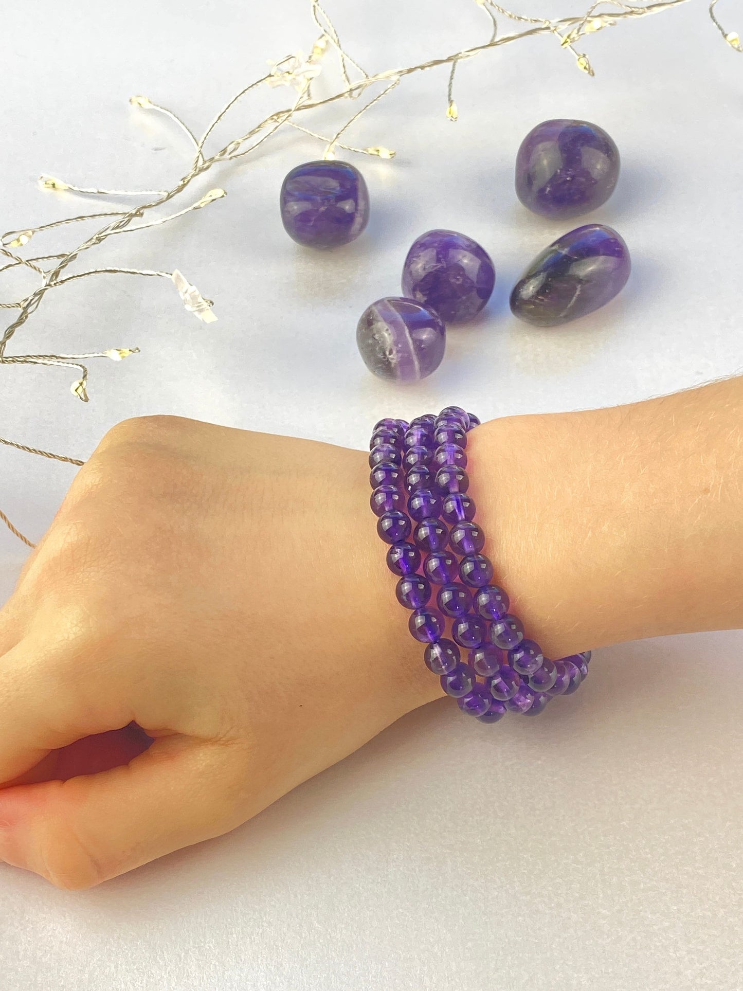 Children's Amethyst crystal bracelet, Helps with sleep issues, Prevent nightmares, Calming and soothing crystal