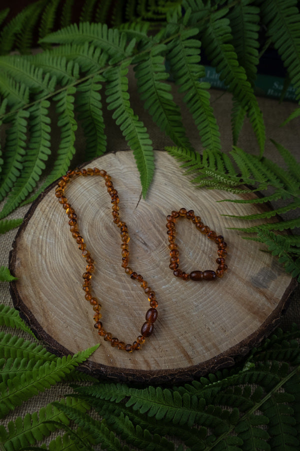 Child's Amber Necklace, Teething support.