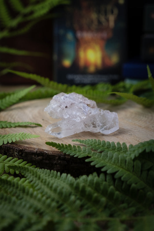 Sacred Pink Lemurian Cluster, Rare crystal, Lightworker crystal.