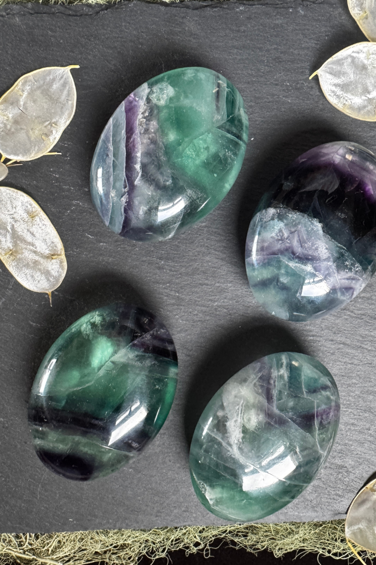Fluorite Palm Stone
