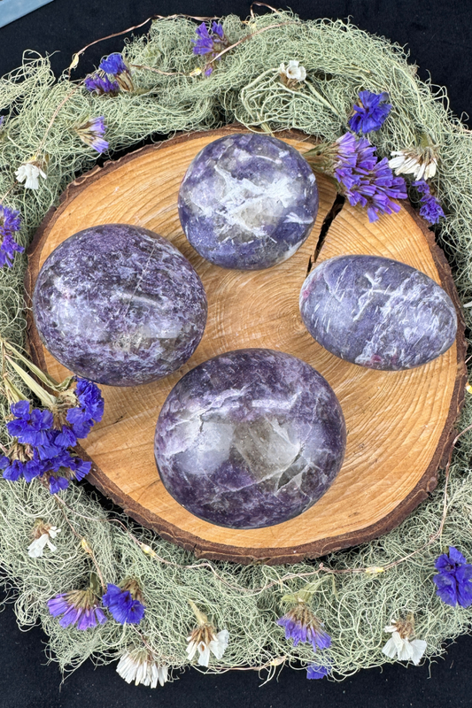 Lepidolite Palm Stone