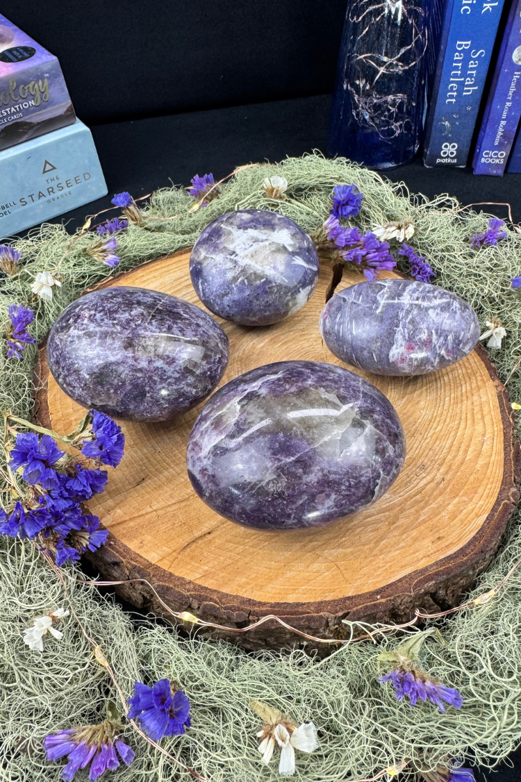 Lepidolite Palm Stone