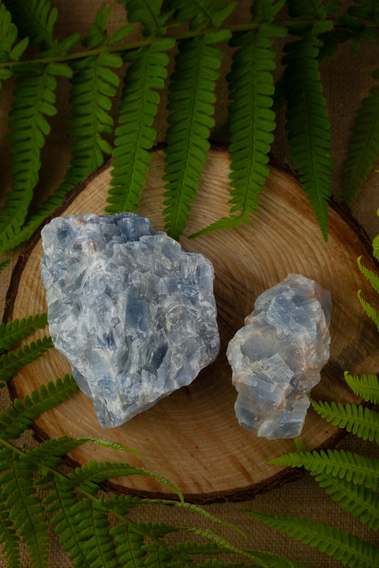 Blue Calcite Raw Crystal.