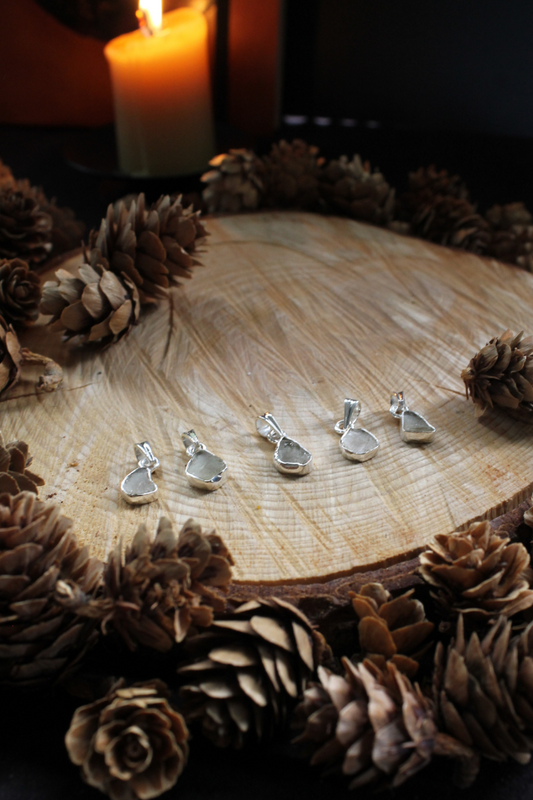 Libyan Desert Glass Pendant, Sterling Silver Crystal Necklace, Tektite Gemstone Jewellery, Hand Crafted Healing Stone