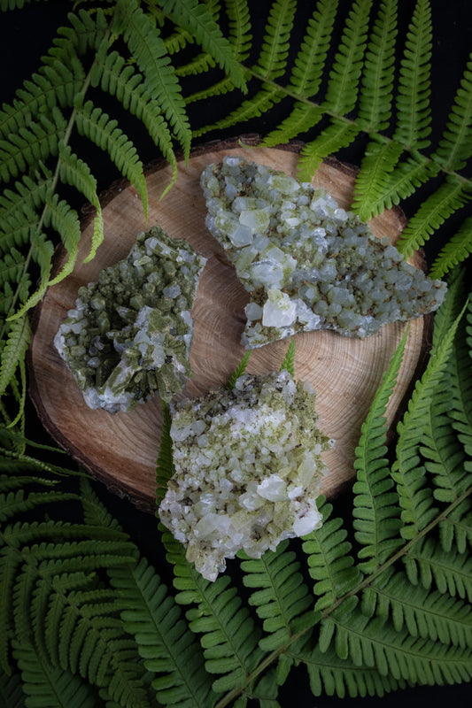 Turkish Chlorite Quartz With Epidote Crystal, Rare mineral specimen, Crystal cluster, Emotional healing, Heart chakra.