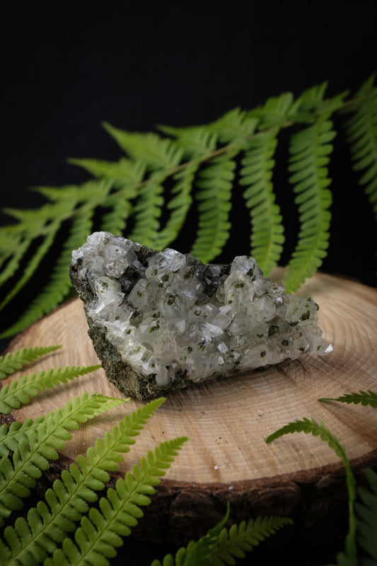 Forest Epidote Quartz Crystal, Gaia energy crystal, Aura cleanser.